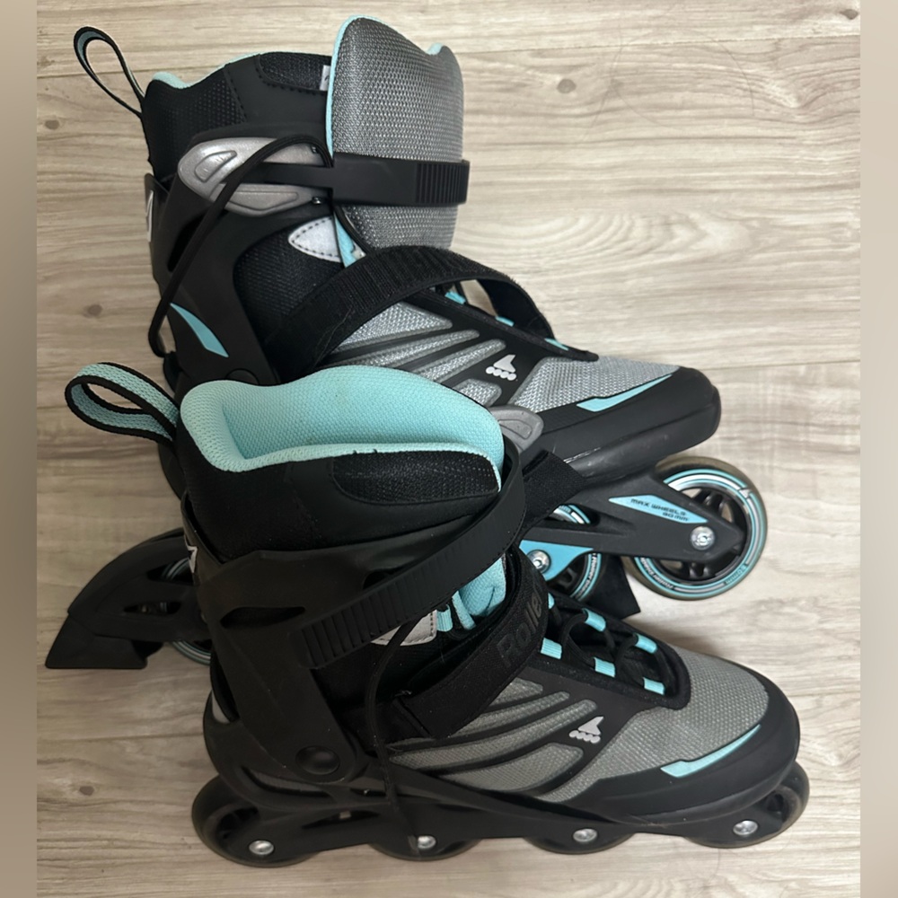 Rollerblade Teal and Black Inline Skates - Picture 2 of 5